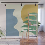 Mediterranean Abstract - Blue Green Wall Mural Gallery Image 1