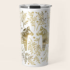 Swedish Dala Horses - Gold Palette Travel Mug Gallery Image 1