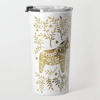 Swedish Dala Horses - Gold Palette Travel Mug Gallery Image 3
