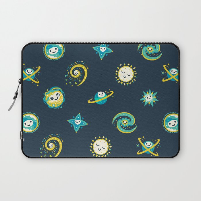 Pastel space pattern - dark Laptop Sleeve Gallery Image 1