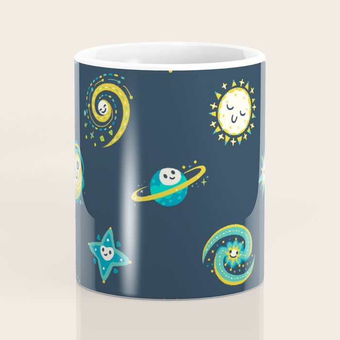 Pastel space pattern - dark Coffee Mug Gallery Image 4