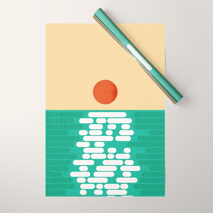 Sun over the sea Wrapping Paper Gallery Image 1