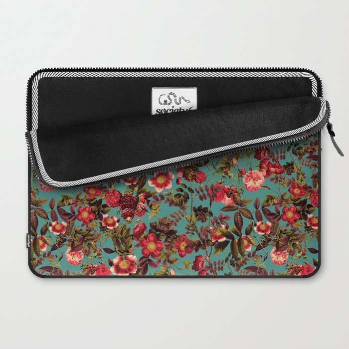 Spring Summer Floral Pattern Laptop Sleeve Gallery Image 2