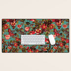 Spring Summer Floral Pattern Desk Mat Gallery Image 1