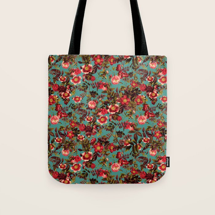 Spring Summer Floral Pattern Tote Bag Gallery Image 1