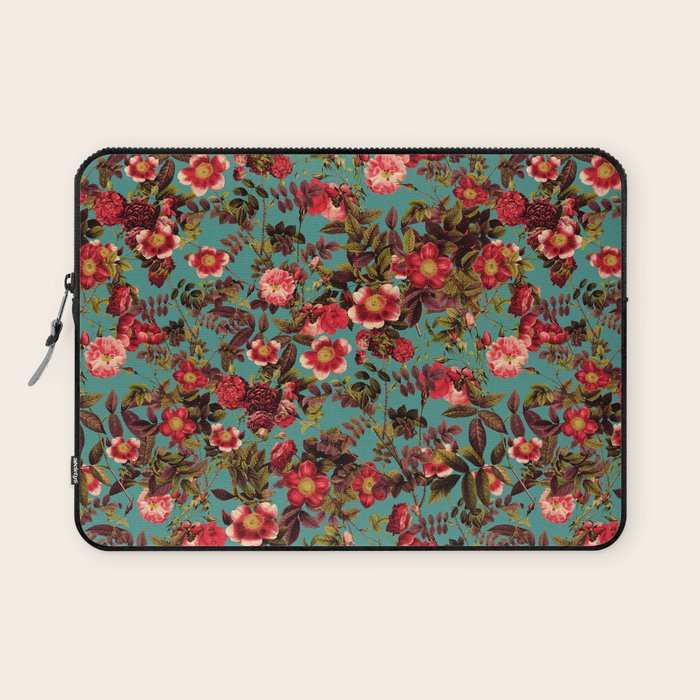 Spring Summer Floral Pattern Laptop Sleeve Gallery Image 1