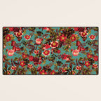 Spring Summer Floral Pattern Desk Mat Gallery Image 3