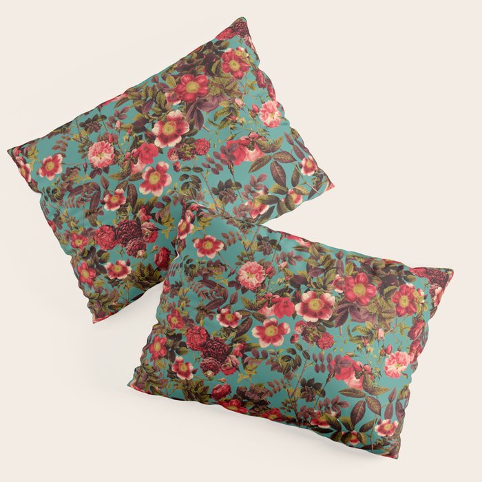 Spring Summer Floral Pattern Pillow Sham Gallery Image 1
