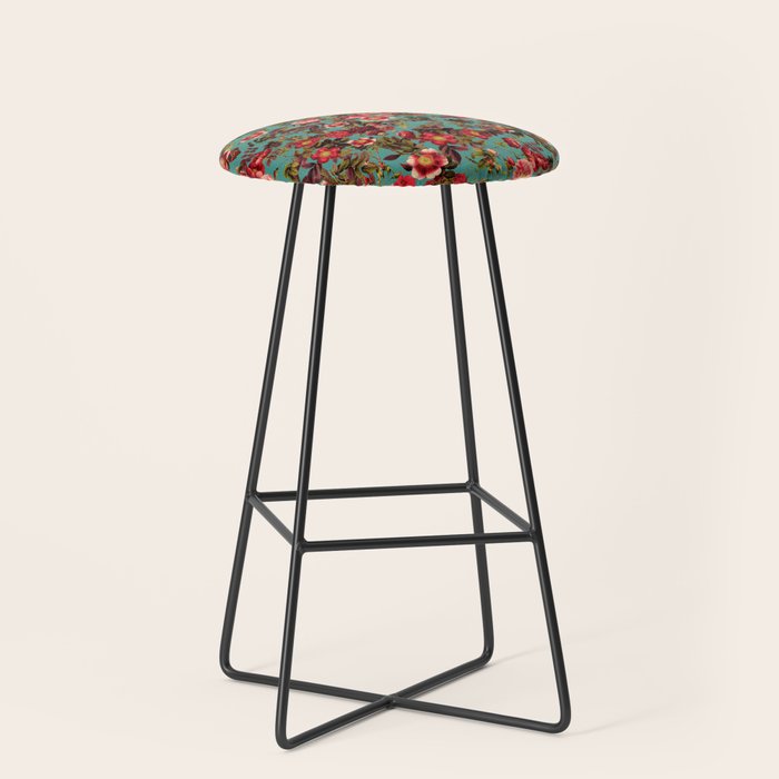 Spring Summer Floral Pattern Stool Gallery Image 1
