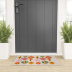 Christmas Tree Retro Ornaments Welcome Mat Gallery Image 3