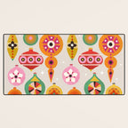 Christmas Tree Retro Ornaments Desk Mat Gallery Image 3