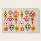Christmas Tree Retro Ornaments Cutting Board Gallery Image 1