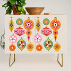 Christmas Tree Retro Ornaments Credenza Gallery Image 1