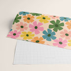 Retro Flower - Big Daisy Cream background Wrapping Paper Gallery Image 2