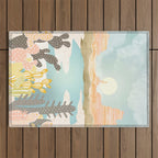 Retro Desert Oasis Outdoor Rug Gallery Image 1