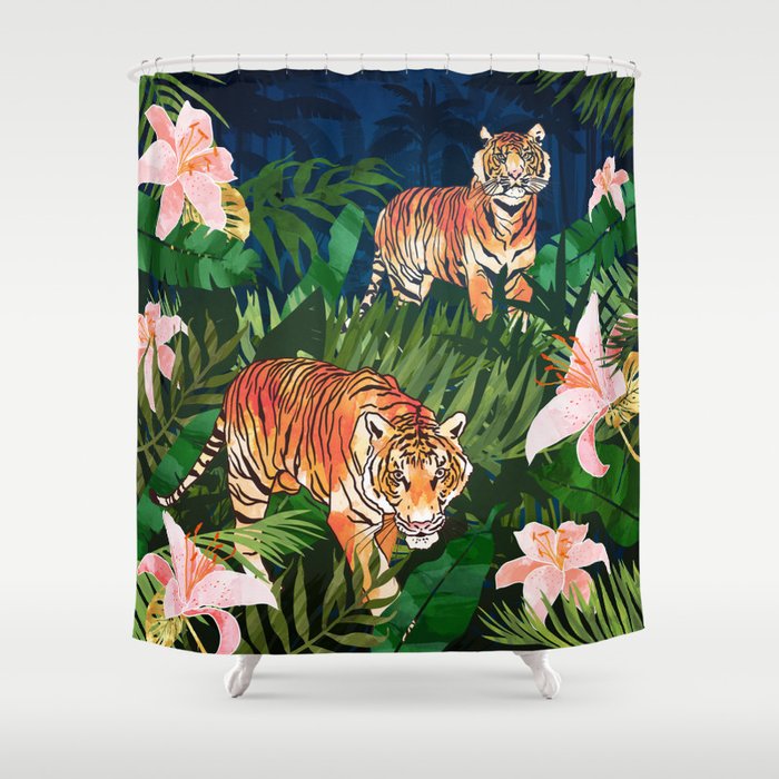 Tiger Dream Shower Curtain Gallery Image 1
