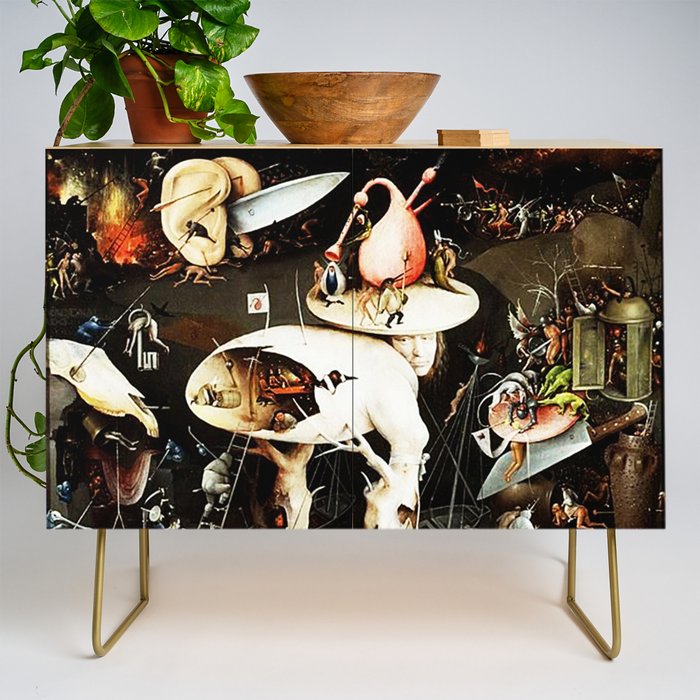 Bosch Garden Of Earthly Delights Panel 3 - Hell Credenza Gallery Image 1