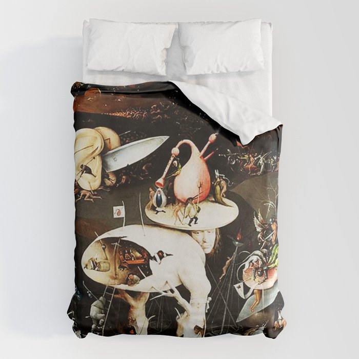 Bosch Garden Of Earthly Delights Panel 3 - Hell Duvet Cover Gallery Image 6