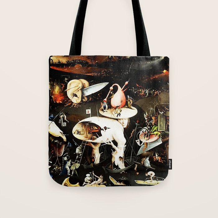 Bosch Garden Of Earthly Delights Panel 3 - Hell Tote Bag Gallery Image 1