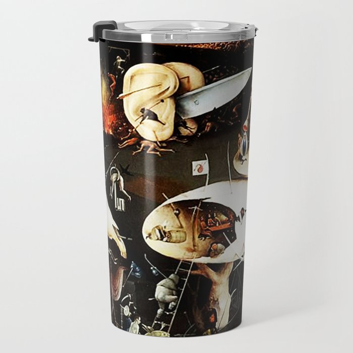 Bosch Garden Of Earthly Delights Panel 3 - Hell Travel Mug Gallery Image 3