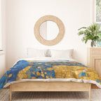 Klimt Tabby Cat with Blue Eyes and Beautiful Scarf Duvet Cover Gallery Image 3