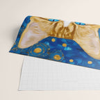 Klimt Tabby Cat with Blue Eyes and Beautiful Scarf Wrapping Paper Gallery Image 2