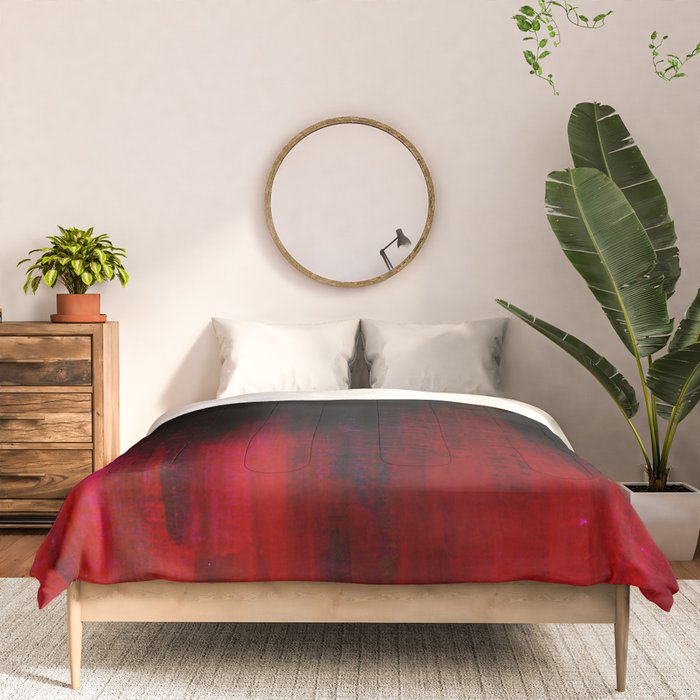 Red and Black Abstract Comforter Gallery Image 3