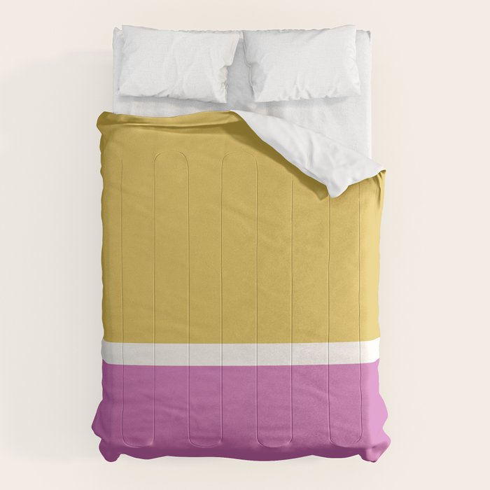 Color Block II Yellow Pink Comforter Gallery Image 1