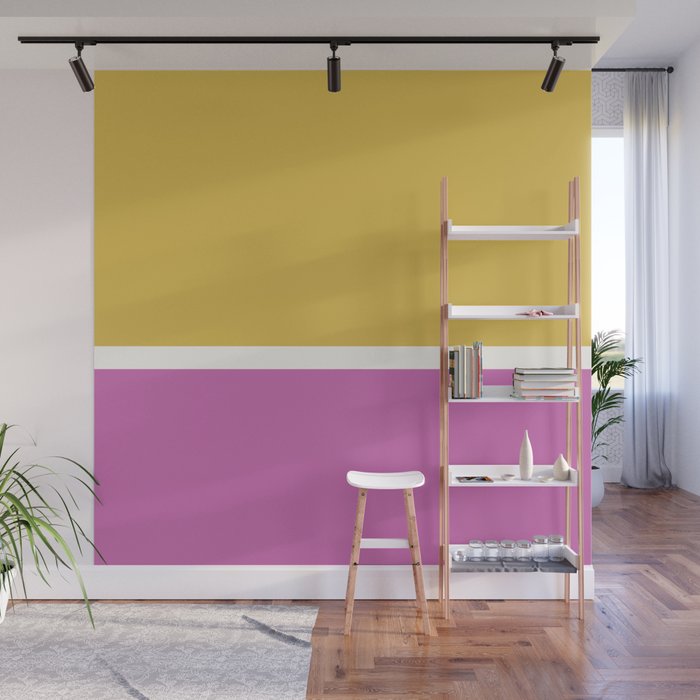 Color Block II Yellow Pink Wall Mural Gallery Image 1