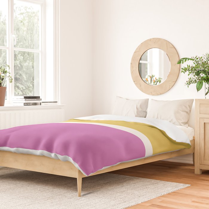 Color Block II Yellow Pink Duvet Cover Gallery Image 2