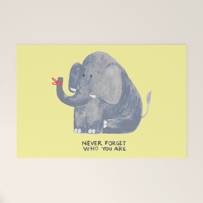 Elephant never forgets Welcome Mat Gallery Image 1