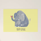 Elephant never forgets Welcome Mat Gallery Image 1