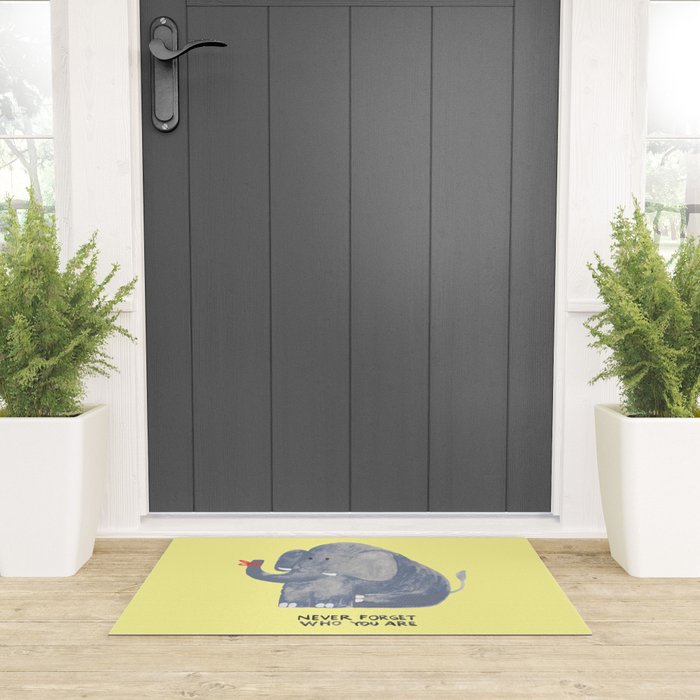 Elephant never forgets Welcome Mat Gallery Image 3