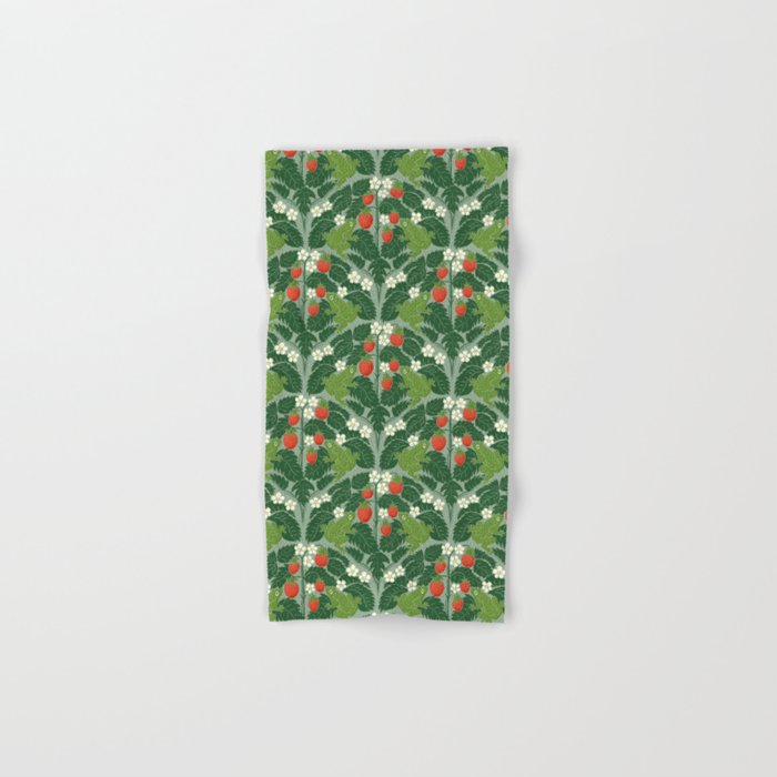 Frogs And Wild Strawberries On Pale Green Bath Towel Gallery Image 1