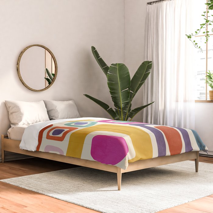 mid century modern minimal abstract 8 Comforter Gallery Image 2