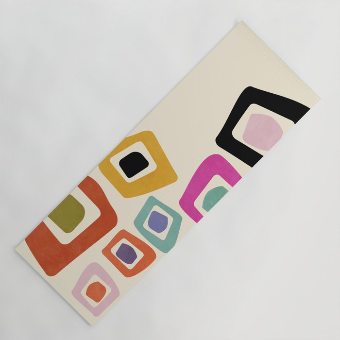 mid century modern minimal abstract 8 Yoga Mat Gallery Image 1