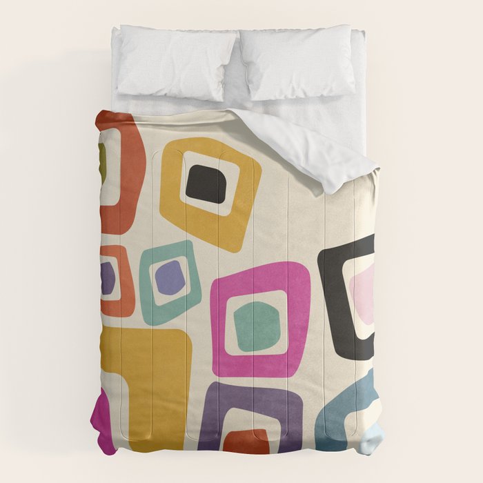 mid century modern minimal abstract 8 Comforter Gallery Image 6