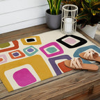 mid century modern minimal abstract 8 Outdoor Rug Gallery Image 2