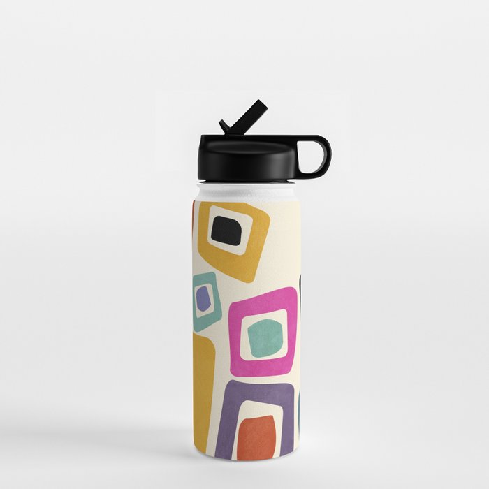 mid century modern minimal abstract 8 Water Bottle Gallery Image 1