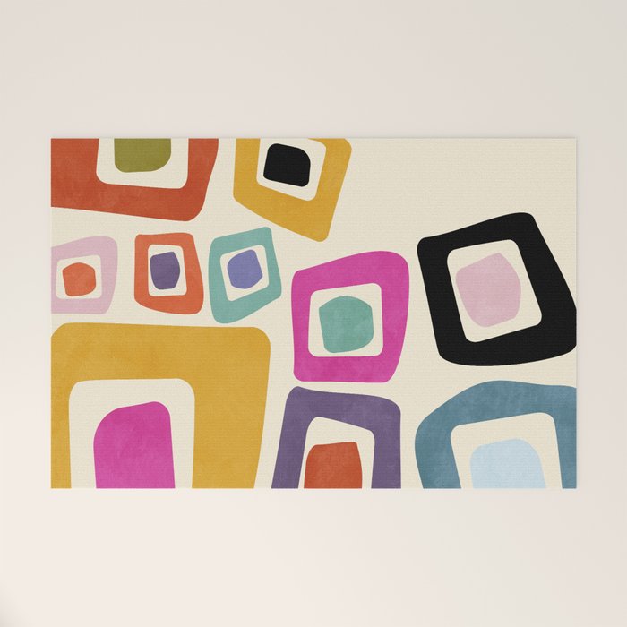 mid century modern minimal abstract 8 Welcome Mat Gallery Image 1
