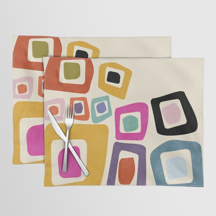 mid century modern minimal abstract 8 Placemat Gallery Image 1