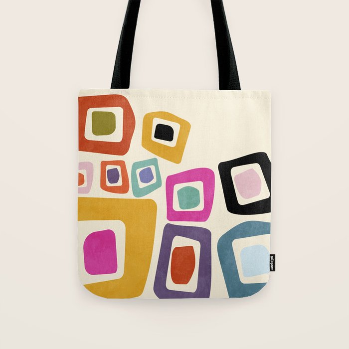 mid century modern minimal abstract 8 Tote Bag Gallery Image 1