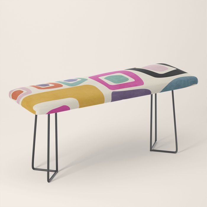 mid century modern minimal abstract 8 Bench Gallery Image 1