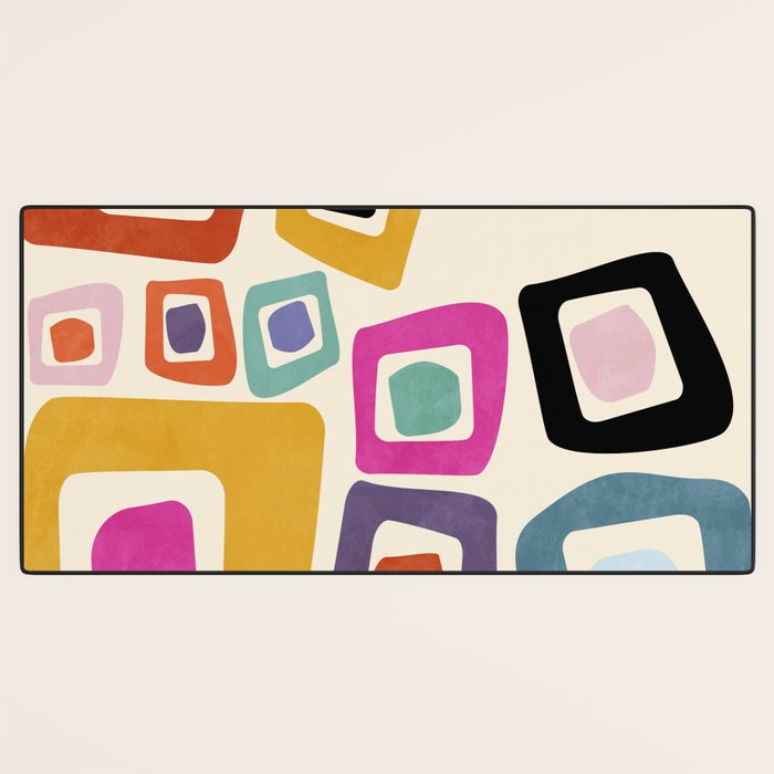 mid century modern minimal abstract 8 Desk Mat Gallery Image 3