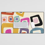 mid century modern minimal abstract 8 Desk Mat Gallery Image 1