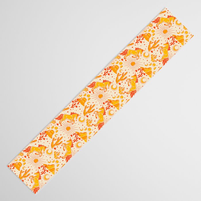 Desert Unicorn - yellow and red-orange Table Runner Gallery Image 3