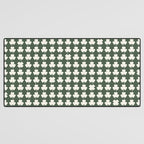 Clovers XXXIX Dark Green Botanical Pattern Desk Mat Gallery Image 3