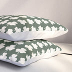 Clovers XXXIX Dark Green Botanical Pattern Pillow Sham Gallery Image 3