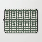 Clovers XXXIX Dark Green Botanical Pattern Laptop Sleeve Gallery Image 1