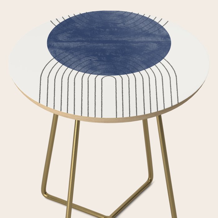 Mid Century Modern Blue Perfect Balance Side Table Gallery Image 2